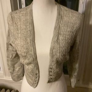 Silver cropped cardigan